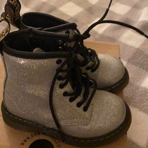 Silver glitter Dr. Martens